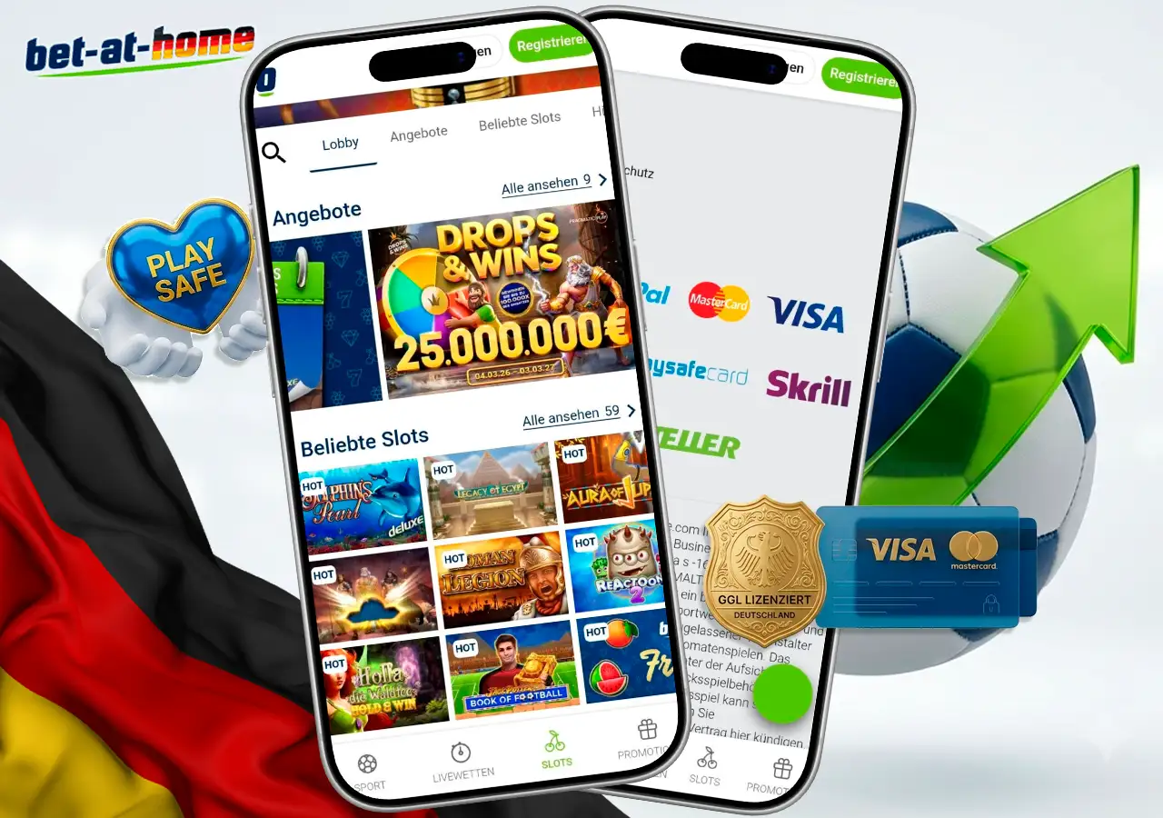 Sichere Zahlungsmethoden, GGL Lizenz und verantwortungsvolles Spielen bei bet-at-home.